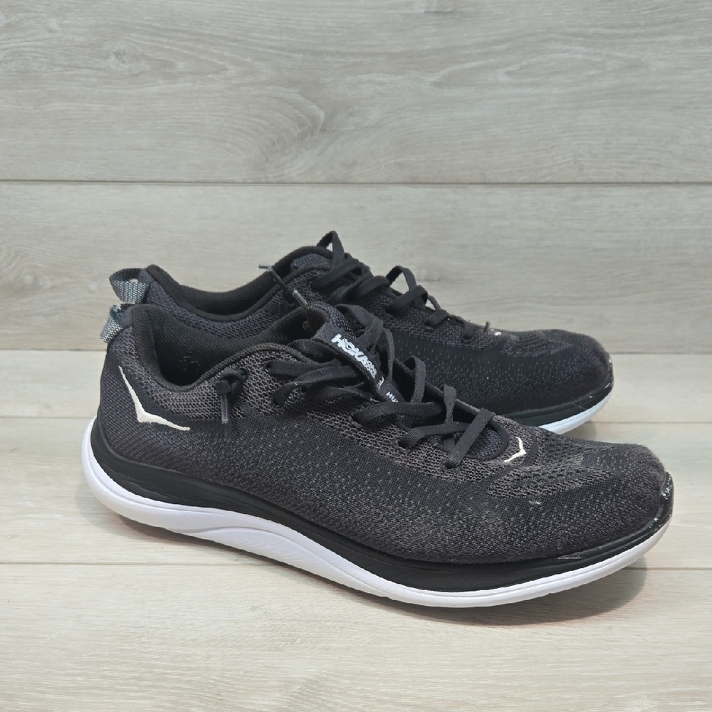 Hoka One One Men's Hupana Flow Wide Black Running Shoes Sneakers Sz 11 2E